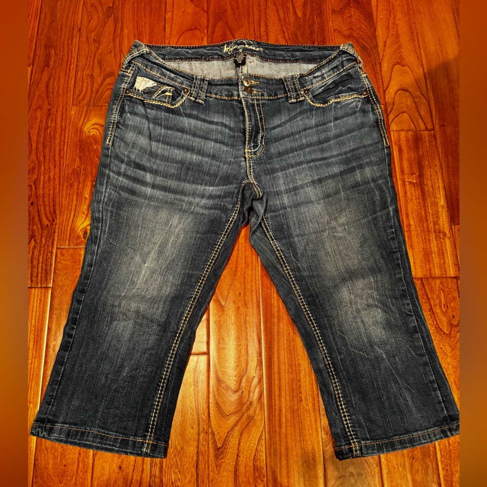 Ariya Jeans Dark Blue Denim with Embroidery